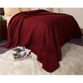 Bedford Home Bedford Home 66A-04189 Solid Color Bed Quilt - Full & Queen Size - Burgundy 66A-04189